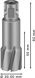 BOSCH TCT - Elmas Uçlu Manyetik Matkap Ucu (Ölçü Seçiniz) 50 mm - 30 mm
