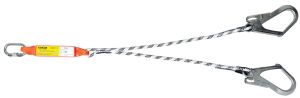 KARAM Ka 341 Çift Kollu K4 Kancalı Şok Emicili Karabinalı Lanyard