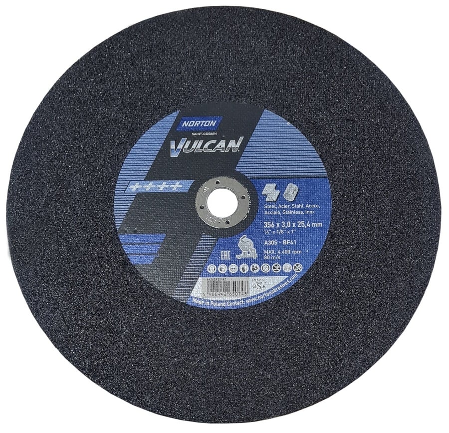 NORTON Vulcan 356x3x25,4 Metal-Paslanmaz Kesme Taşı