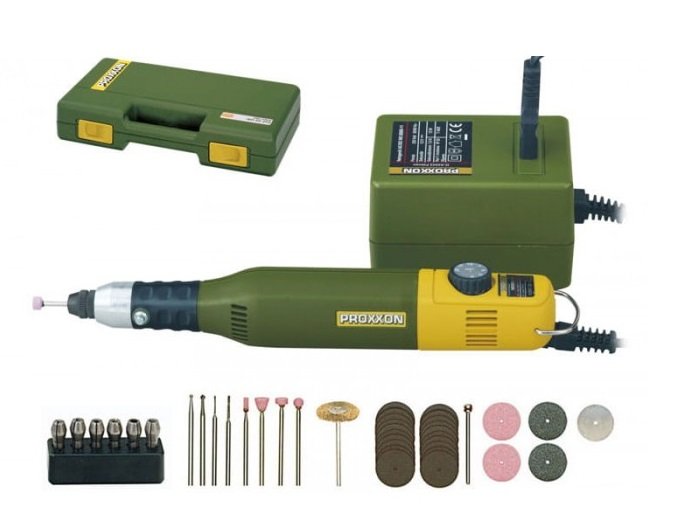 PROXXON 28515 Micromot 60/E Gözlük Tamiri için Freze-Matkap-Gravür Makinesi 12 Volt  Adaptör Dahil