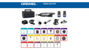 DREMEL 8250 Hobi Akülü Gravür Seti 12 Volt Çift Akü 65 Parça