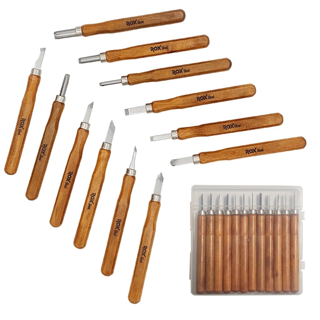 ROX Wood 12 Parça Ahşap Hobi Bıçak Seti (153ROX184504) Fiyatı