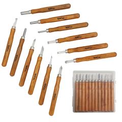 ROX Wood 12 Parça Ahşap Hobi Bıçak Seti (153ROX184504)