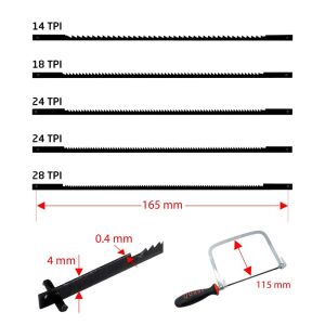 Rox 0353 Kauçuk Saplı Mini El Testeresi Seti 165 mm (6 Parça)