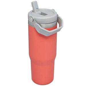 STANLEY The IceFlow Flip Straw Pipetli Termos Bardak 0.89 Lt - Açık Mercan