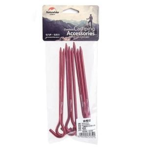 NATUREHIKE C-Kafa 16 Cm Kırmızı Çadır Kazığı (8 Parça)