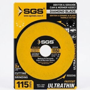 SGS 2245 Dekton Seramik Cam Elmas Testere Kesici 115 mm