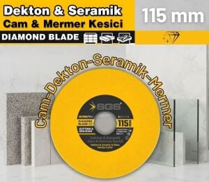 SGS 2245 Dekton Seramik Cam Elmas Testere Kesici 115 mm