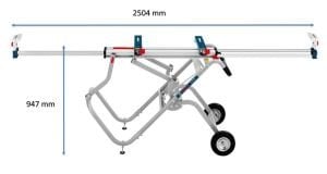 BOSCH GTA 2500 Gönye Kesme İçin Tekerli Çalışma Tezgahı