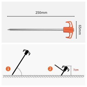 NATUREHIKE Çadır Kazığı 25 Cm (Galvanizli Demir)