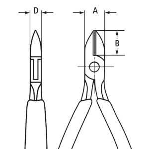 KNIPEX Elektronikçi Yan Keski 115 mm - Sıçratmaz (7712115)