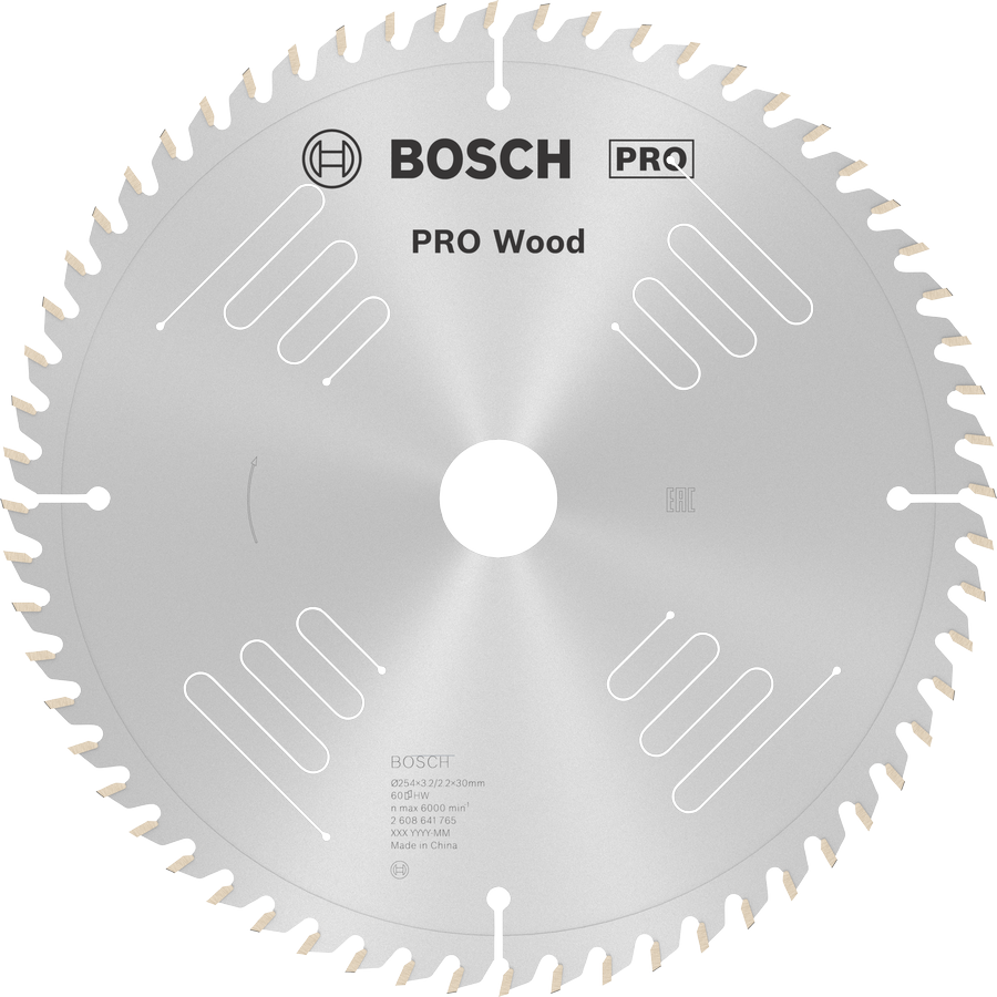 BOSCH Pro Wood 254 mm 60 Diş Ahşap Elmas Daire Testere Bıçağı