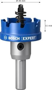 BOSCH Expert TCT Elmas Uçlu Metal İçin Delik Açma Testeresi Panç (Ölçü Seçiniz) 35 mm