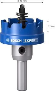 BOSCH Expert TCT Elmas Uçlu Metal İçin Delik Açma Testeresi Panç (Ölçü Seçiniz) 40 mm