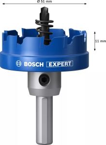 BOSCH Expert TCT Elmas Uçlu Metal İçin Delik Açma Testeresi Panç (Ölçü Seçiniz) 51 mm