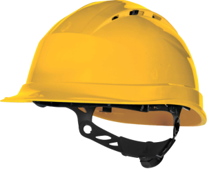 DELTAPLUS Quartz Up 4 Vida Ayarlı Sarı Baret