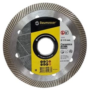 BAUMESSER Porselen-Seramik Elmas Testere 115 mm (Temiz Kesim)