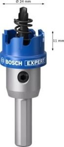 BOSCH Expert TCT Elmas Uçlu Metal İçin Delik Açma Testeresi Panç (Ölçü Seçiniz) 24 mm