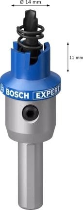 BOSCH Expert TCT Elmas Uçlu Metal İçin Delik Açma Testeresi Panç (Ölçü Seçiniz) 14 mm