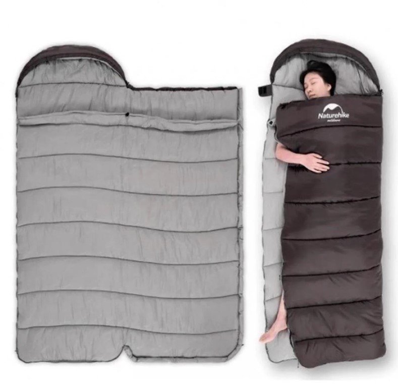 NATUREHIKE U350S Kapüşonlu Uyku Tulumu -17 Derece (Kahverengi-Sol)