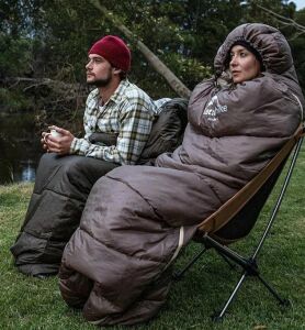 NATUREHIKE U350S Kapüşonlu Uyku Tulumu -17 Derece (Kahverengi-Sağ)