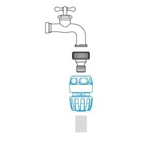 DAYE 8011 Su Kesicili Hortum Bağlantısı 1/2''