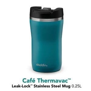 ALADDIN Cafe Thermavac Leak-Lock™ Paslanmaz Çelik Mavi Kupa 0.25 Lt