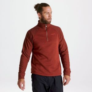 CRAGHOPPERS Barker Yarım Fermuar Flc Polar Bordo XXL (XX Large)