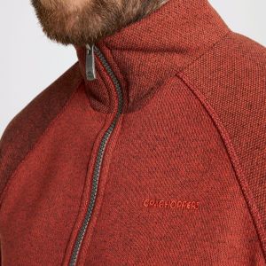 CRAGHOPPERS Barker Yarım Fermuar Flc Polar Bordo XXL (XX Large)