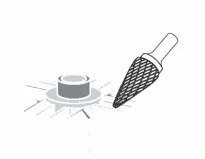 NEXON M Tipi 4 mm Üçgen Elmas - Karbür Kalıpçı Freze Ucu (Dremel Uyumlu)
