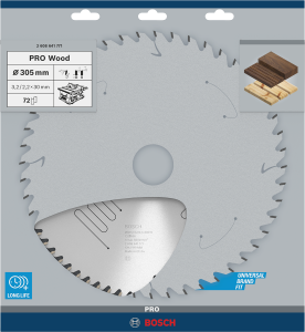 BOSCH Optiline Wood 305 mm 72 Diş Ahşap Elmas Daire Testere