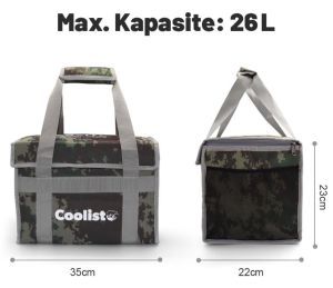 COOLIST CL26 Katlanır Termos Çanta 26 Litre (Kamuflaj)