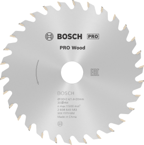 BOSCH Pro Wood  130x20 mm 30 Diş Ahşap Daire Testere Bıçağı