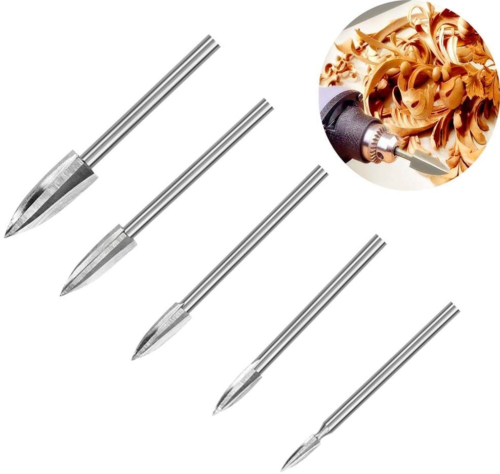 ROX Wood 3 mm Oyma Freze Seti 5 Parça (Dremel Uyumlu)
