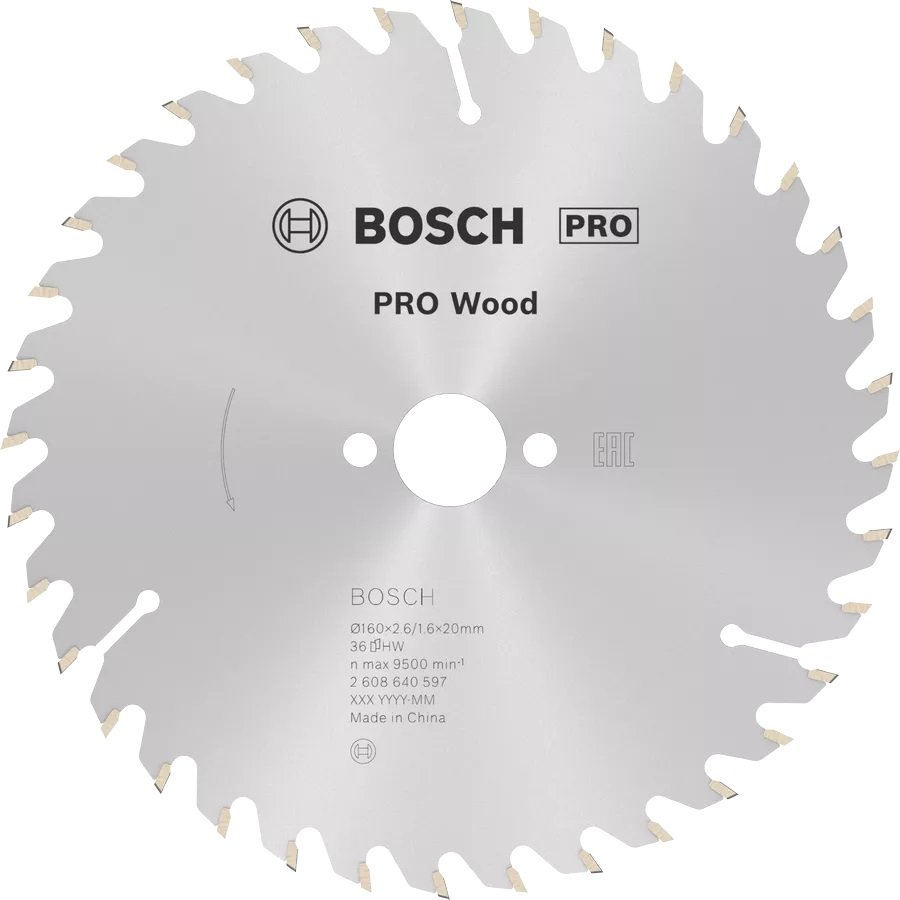BOSCH PRO Wood 160x20x2,6/1,6 mm 36 Diş Ahşap Elmas Daire Testere Bıçağı