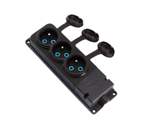 BYLION 3KMP-F Kauçuk Grup Priz 3'lü 220 Volt Topraklı