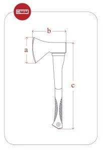 YAPAR 92772 Ahşap Saplı Balta - Nacak 600 gr
