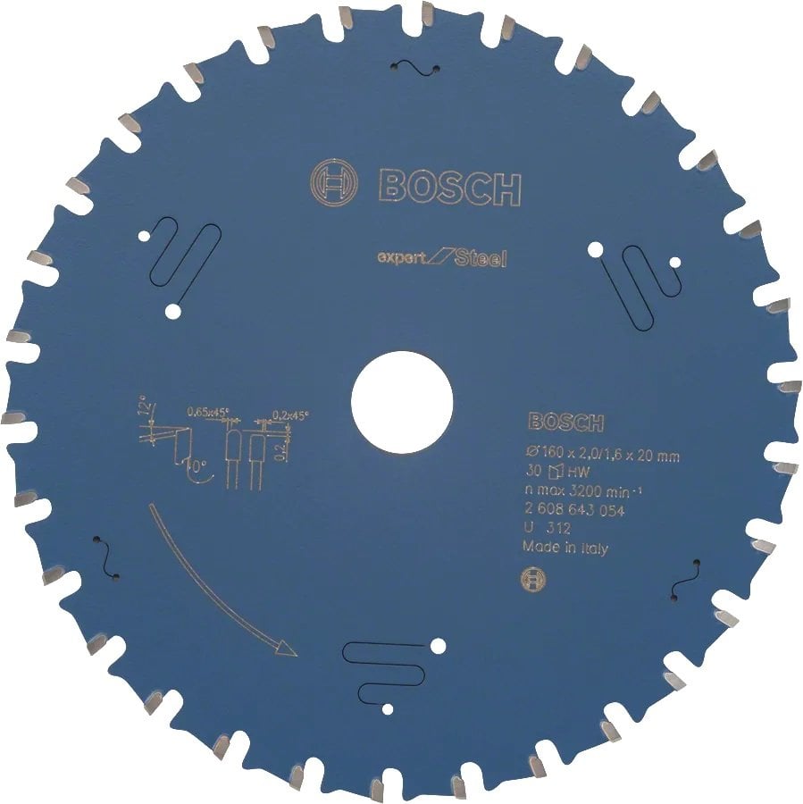 BOSCH 160x20x2.0 mm 30 Diş Expert for Metal Elmas Uçlu Daire Testere Bıçağı