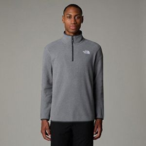 THE NORTH FACE Glacier Yarım Fermuarlı Polar Erkek Gri