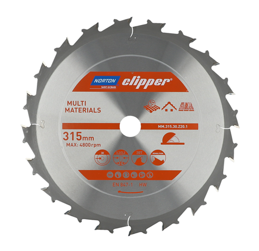 NORTON Clipper Ahşap için 315x30 mm 20 Diş Elmas Daire Testere Bıçağı