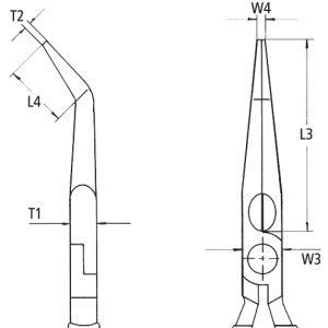 KNIPEX Eğri Ağız Kargaburun 200 mm (2622200)