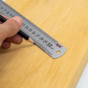 ROX Çift Taraflı Çelik Cetvel (Ölçü Seçiniz) 300 mm (30 cm)