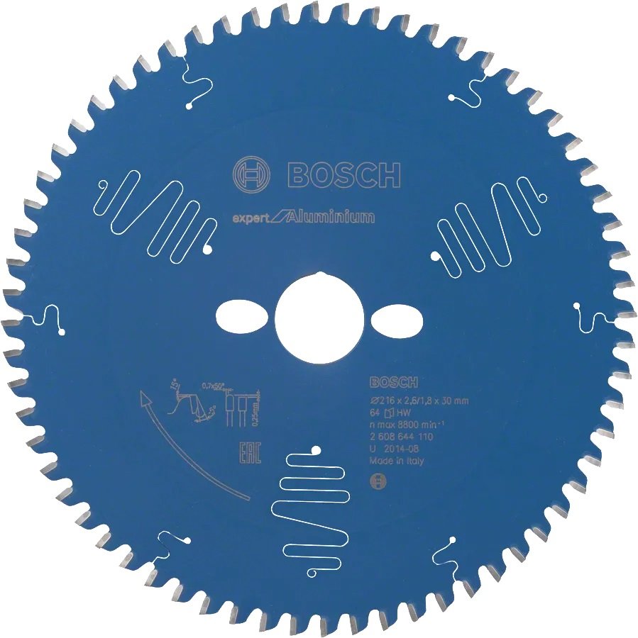 BOSCH Expert for Aluminyum 216x30x2,6 mm 64 Diş Aluminyum Elmas