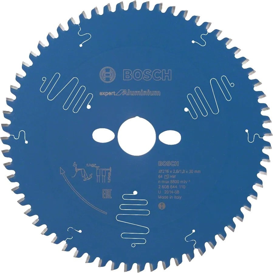 BOSCH Expert for Aluminyum 216x30x2,6 mm 64 Diş Aluminyum Elmas Daire Testere