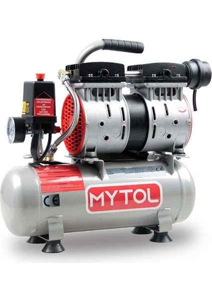 MYTOL Yağsız Sessiz Kompresör 6 Litre