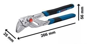 BOSCH Otomatik Fort Pense Düz Ağızlı Rekor Anahtar 250 mm (1600A02W3R)