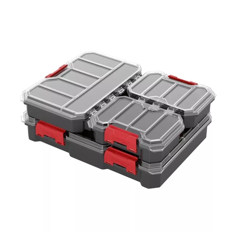 QBRICK Regular Organizer Compact Set 1 Siyah  - 4 Parça Vida ve Küçük Parça Organizer Seti
