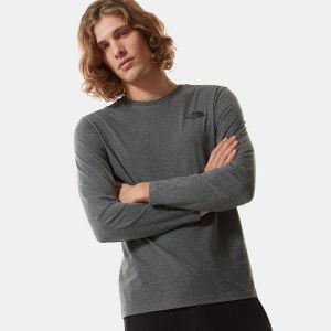 THE NORTH FACE Easy Uzun Kollu Erkek T-Shirt Gri
