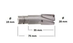 KARNASCH 28 x 35 mm TCT Elmas Uçlu Manyetik Matkap Ucu