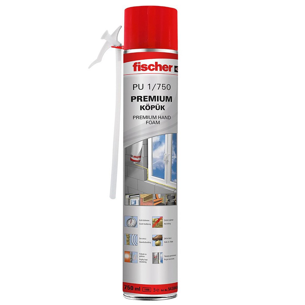 FISCHER PU 1/750 B3 Poliüretan Köpük 750 ml (543049)